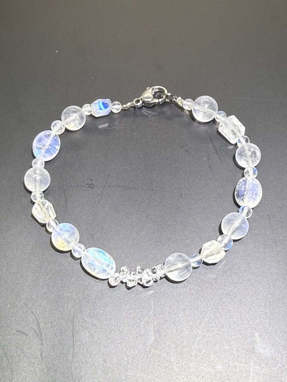 Rainbow Moonstone Beaded Bracelet!